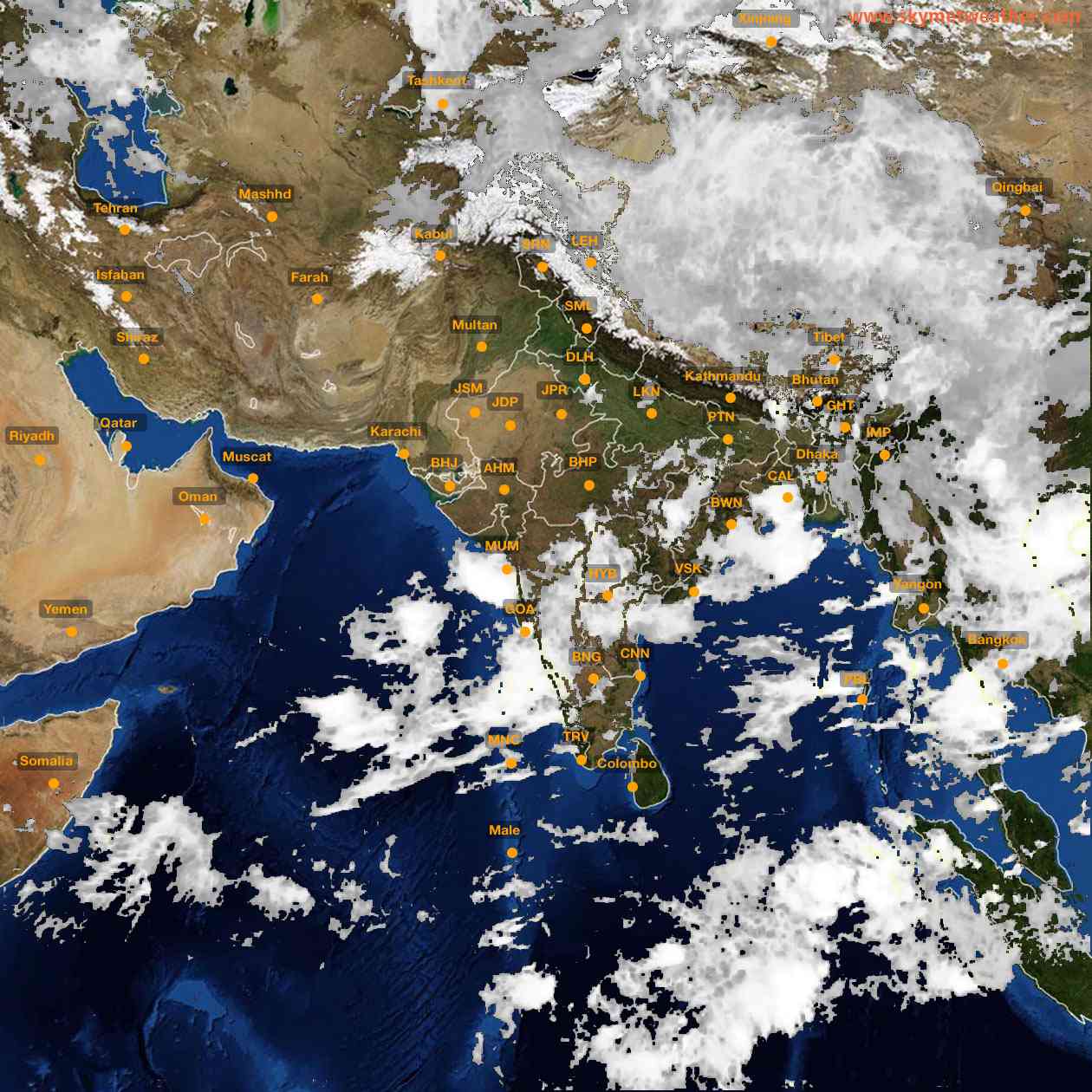 Latest INSAT Weather Satellite Image of India - Infrared Map - 06:00 IST on 9 June 2026