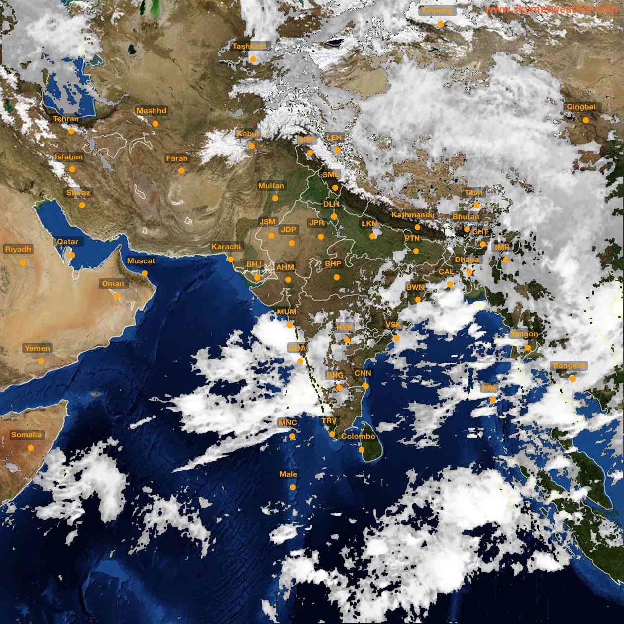 Latest INSAT Weather Satellite Image of India - Infrared Map - 08:00 IST on 9 June 2026