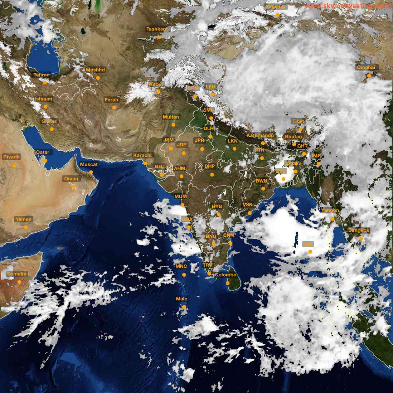 Latest INSAT Weather Satellite Image of India - Infrared Map - 04:00 IST on 10 June 2026