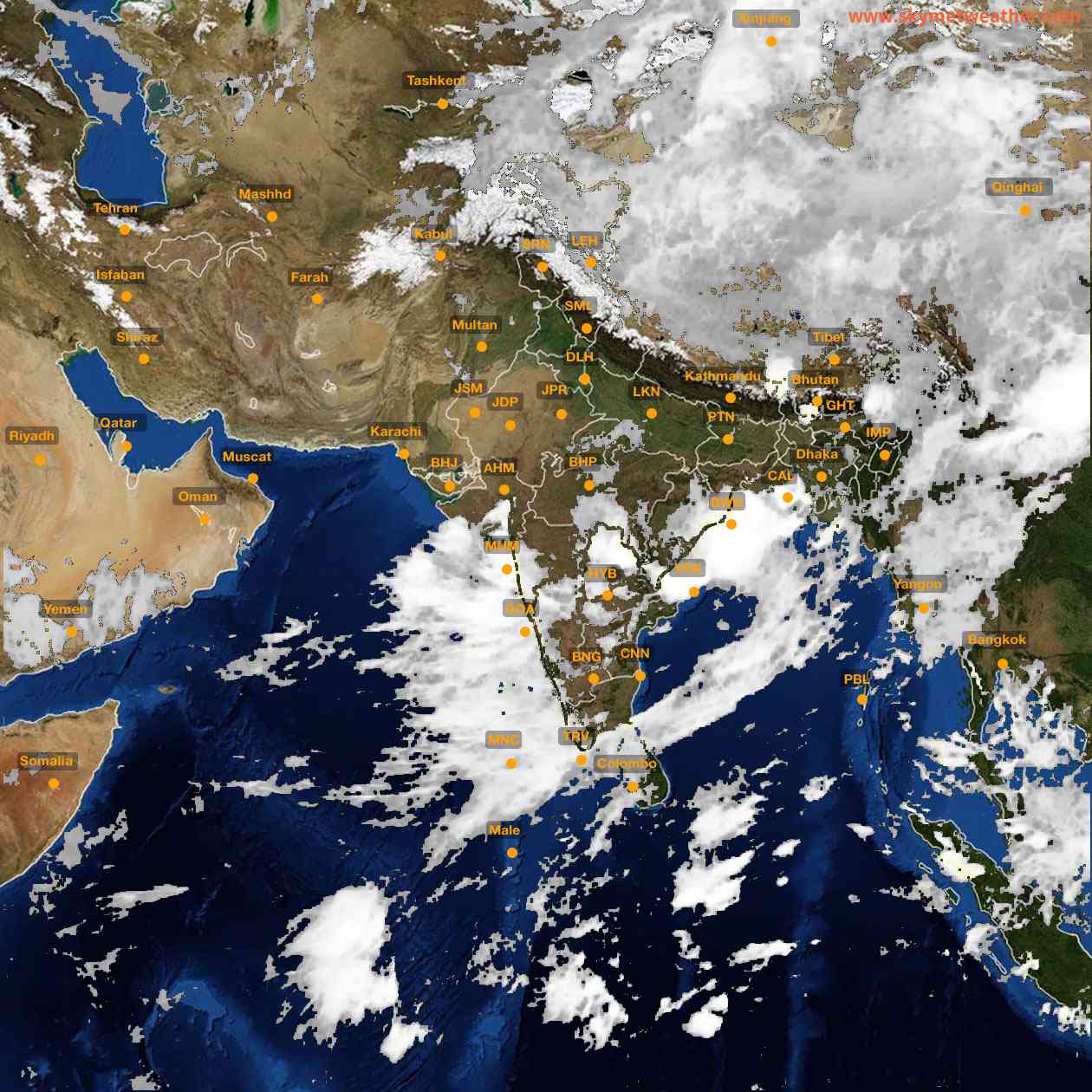 Latest INSAT Weather Satellite Image of India - Infrared Map - 06:00 IST on 23 June 2026