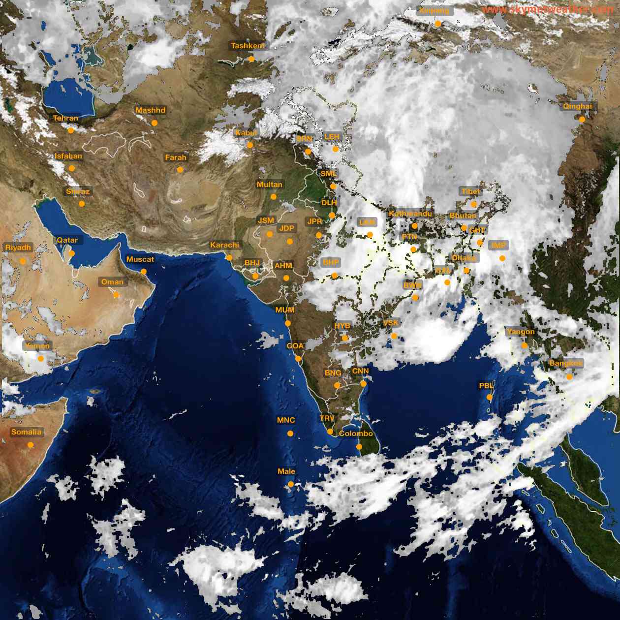 Latest INSAT Weather Satellite Image of India - Infrared Map - 02:00 IST on 2 September 2026