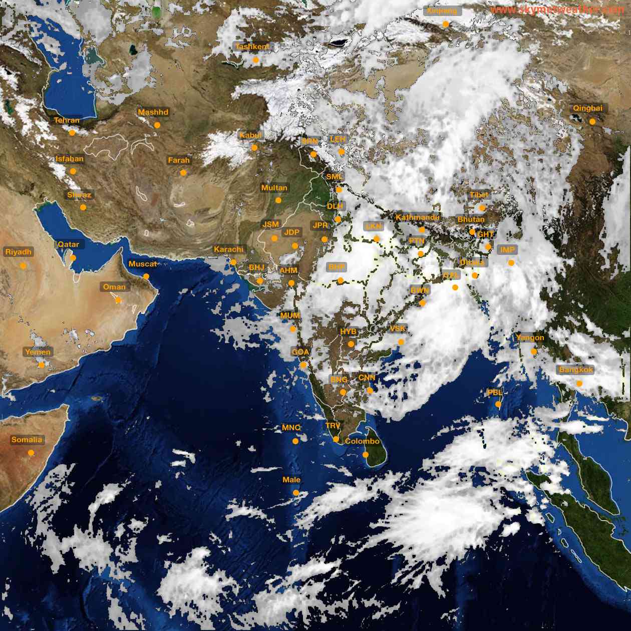 Latest INSAT Weather Satellite Image of India - Infrared Map - 15:00 IST on 2 September 2026