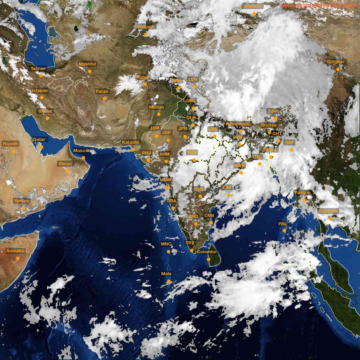 Latest INSAT Weather Satellite Image of India - Infrared Map - 18:00 IST on 2 September 2026