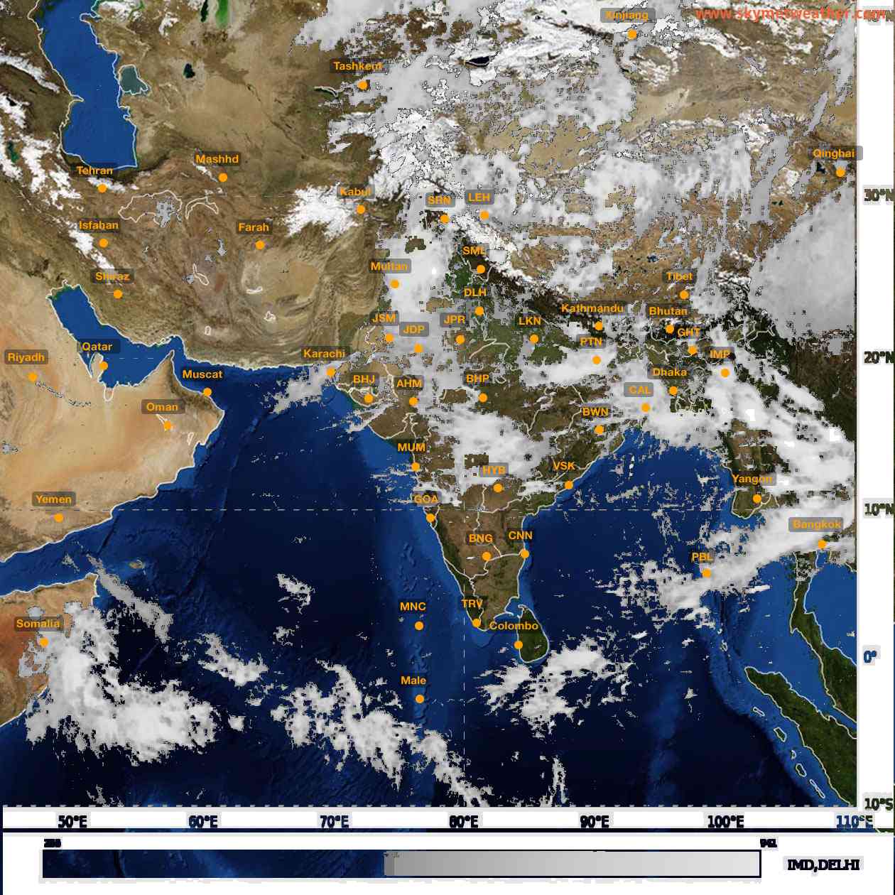 Latest INSAT Weather Satellite Image of India - Infrared Map - 15:00 IST on 4 September 2026