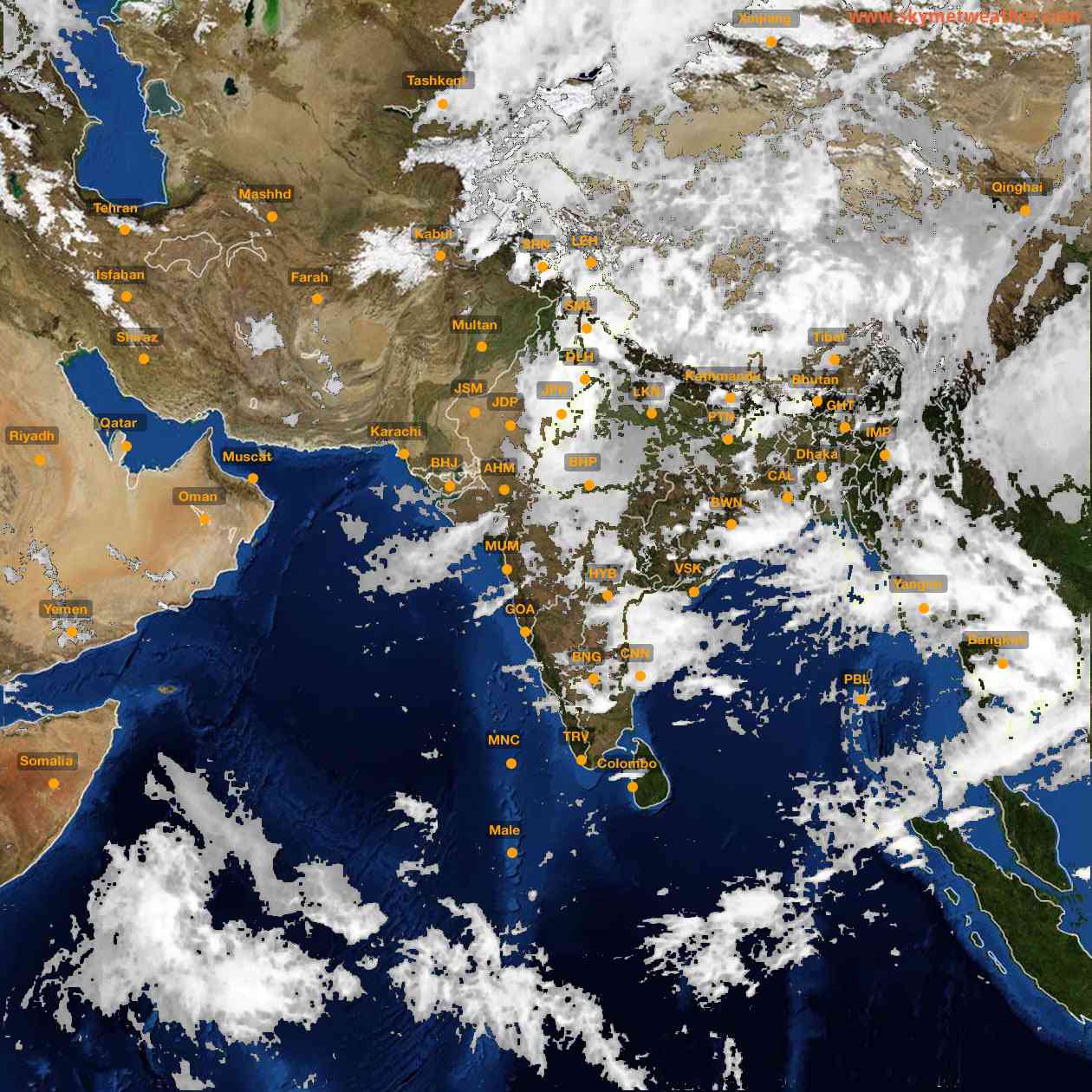Latest INSAT Weather Satellite Image of India - Infrared Map - 16:00 IST on 4 September 2026