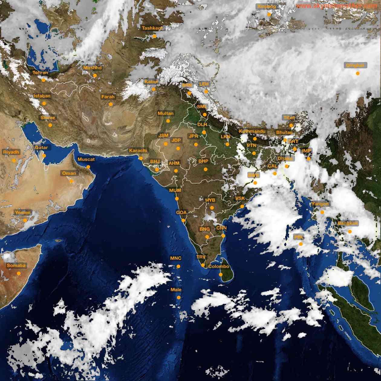 Latest INSAT Weather Satellite Image of India - Infrared Map - 06:00 IST on 9 September 2026