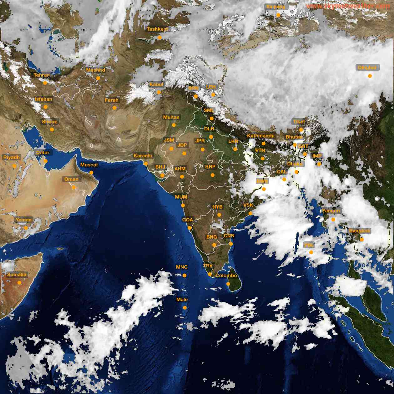 Latest INSAT Weather Satellite Image of India - Infrared Map - 07:00 IST on 9 September 2026