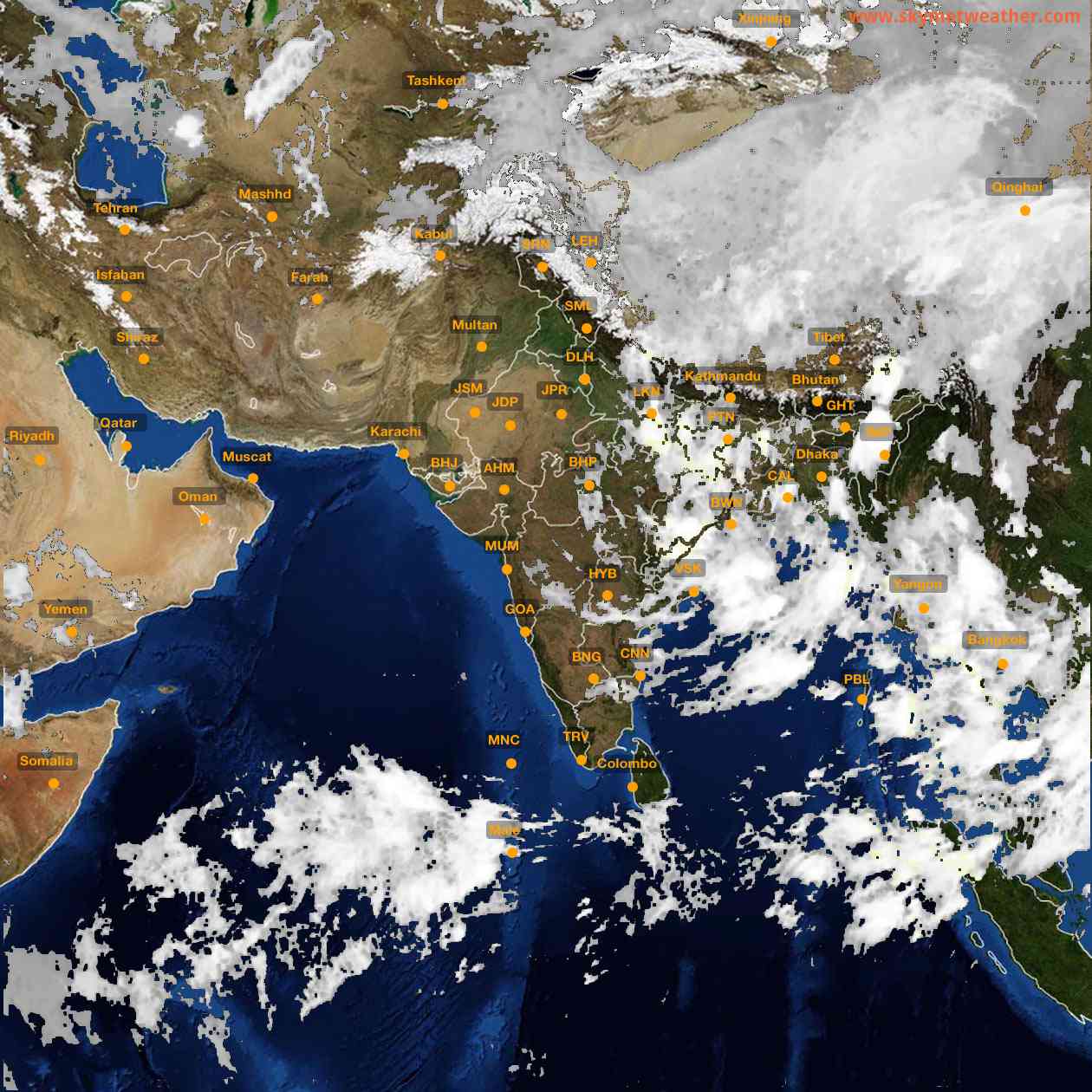 Latest INSAT Weather Satellite Image of India - Infrared Map - 04:00 IST on 10 September 2026