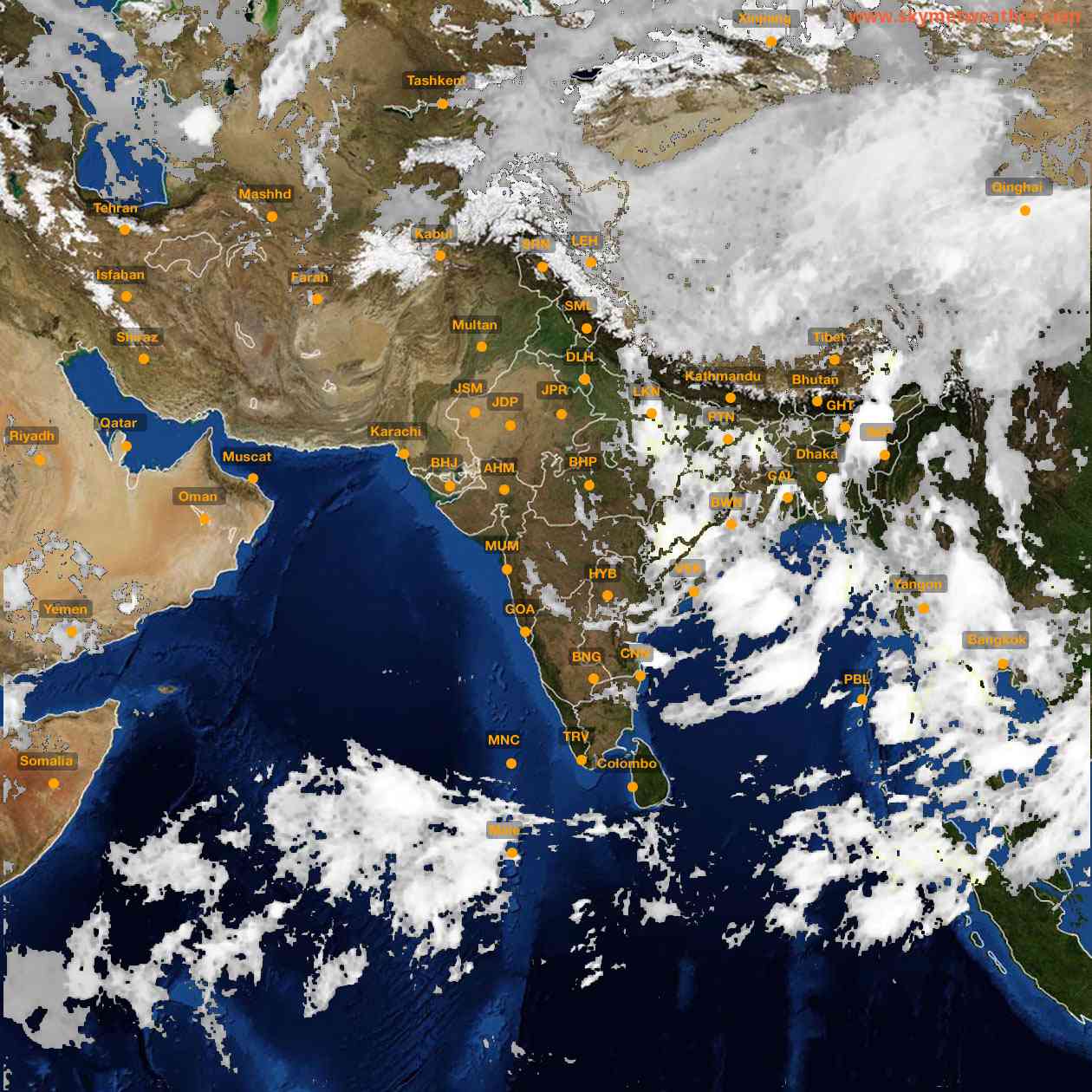 Latest INSAT Weather Satellite Image of India - Infrared Map - 05:00 IST on 10 September 2026