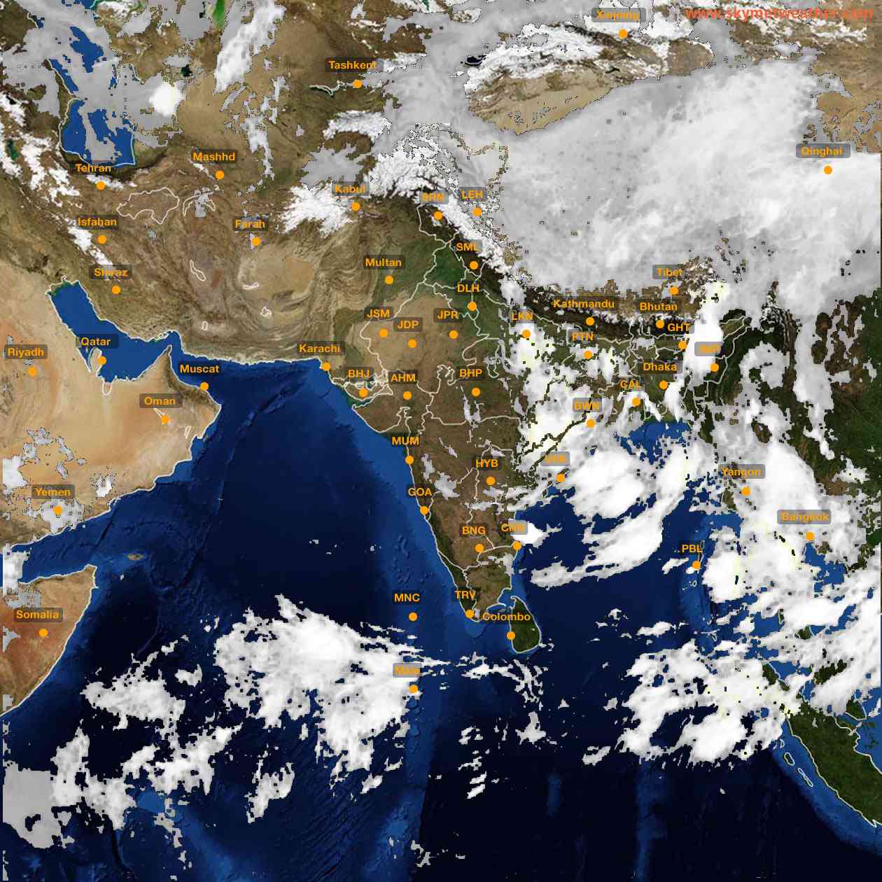 Latest INSAT Weather Satellite Image of India - Infrared Map - 06:00 IST on 10 September 2026