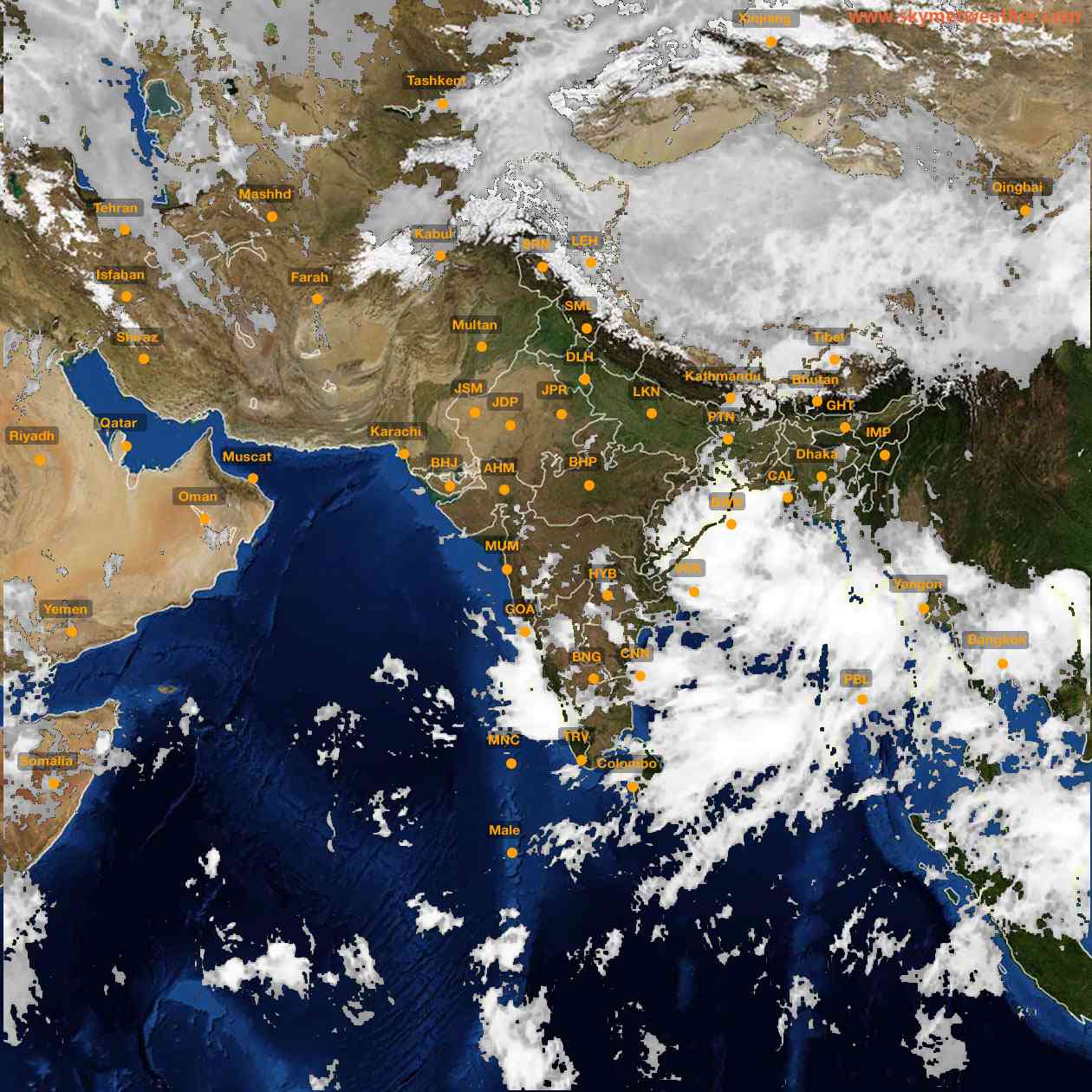Latest INSAT Weather Satellite Image of India - Infrared Map - 08:00 IST on 21 September 2026