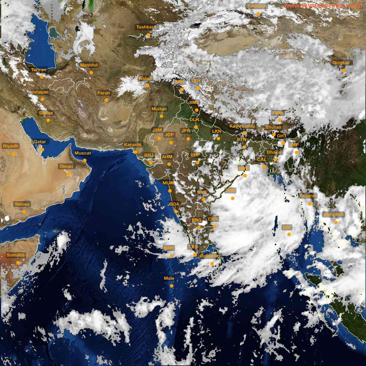 Latest INSAT Weather Satellite Image of India - Infrared Map - 15:00 IST on 21 September 2026