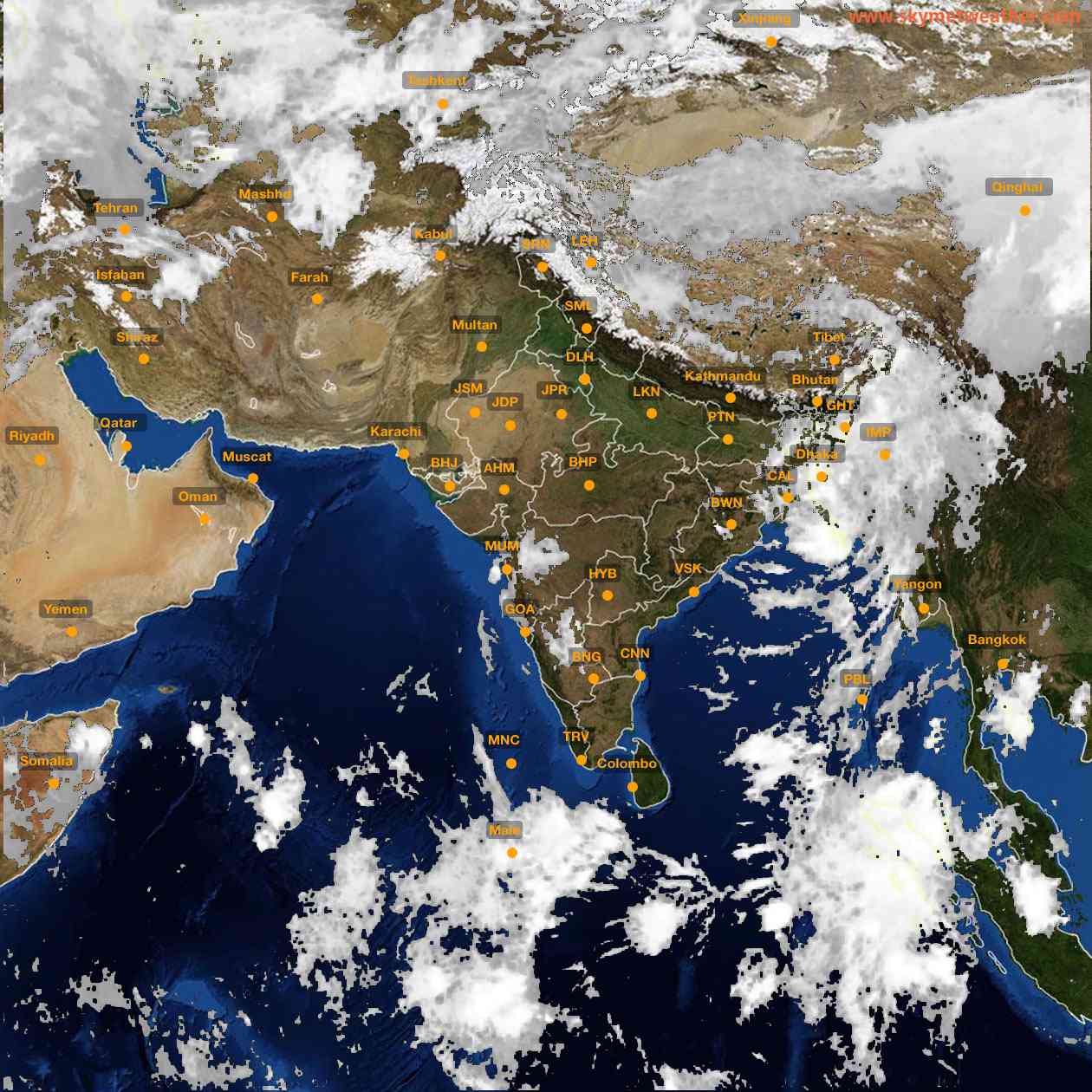 Latest INSAT Weather Satellite Image of India - Infrared Map - 10:00 IST on 30 September 2026