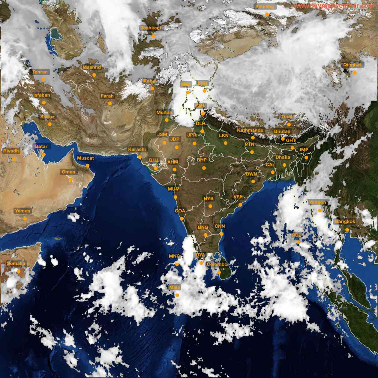 Latest INSAT Weather Satellite Image of India - Infrared Map - 09:00 IST on 11 October 2026