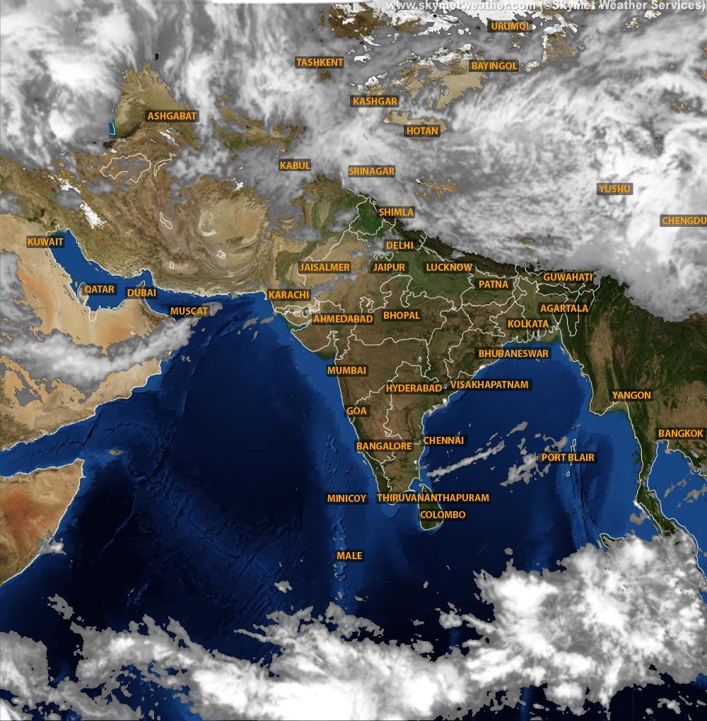 WD Brings Light Rain In North India Temperatures Keep Rising In Rest   Satellite Image India 29 March 2014 12 00 