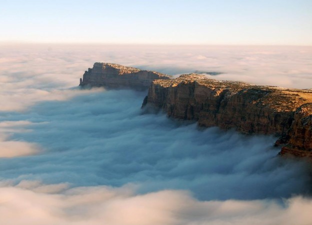 Grand Canyon covered with sea of clouds