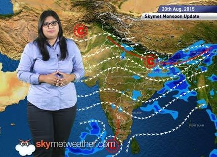 20 August, 2015 Monsoon Update: Skymet Weather