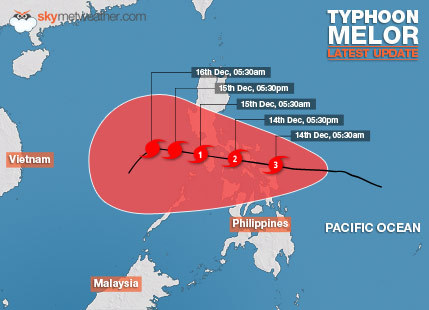 Typhoon Melor makes landfall, flooding rain in store for Philippines