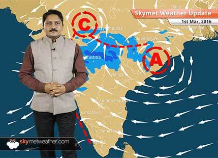 Weather Forecast for March 01: Rain activity will continue over central India