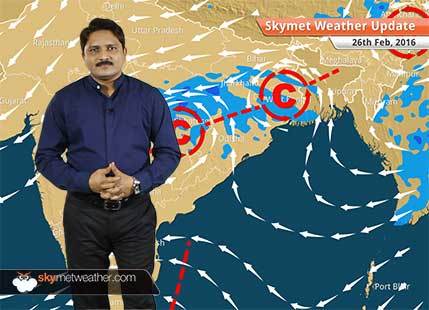 Weather Forecast for February 26: Rain in West Bengal, Odisha, Jharkhand