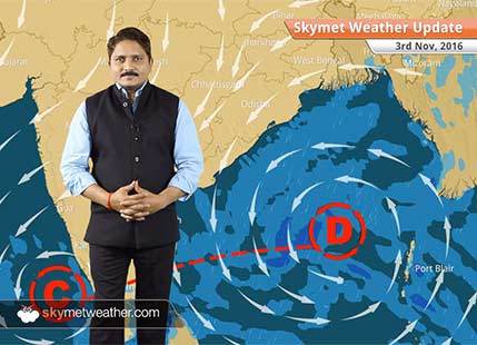 Weather Forecast for Nov 3: Depression in Bay to give good rains in East Coast