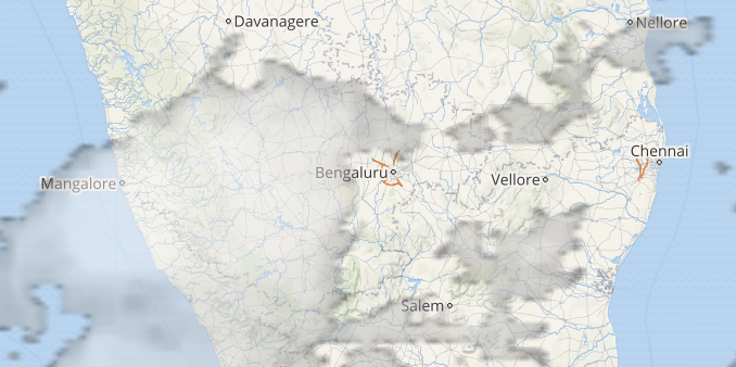 Live status of Lightning and thunderstorm across India