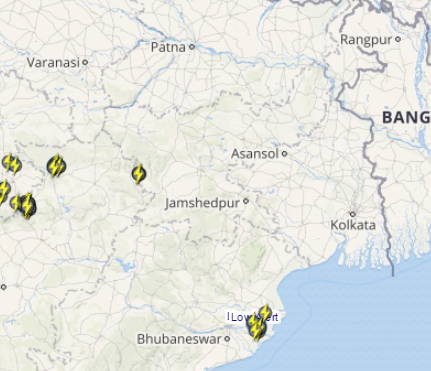 jamshedpur live lightning status 