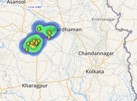 kolkata live lightning status