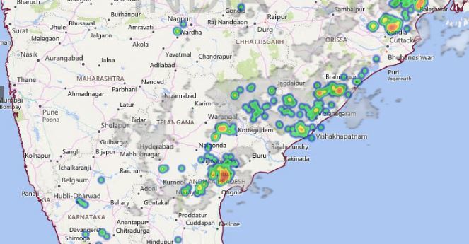 lightning and thunderstorm in andhra