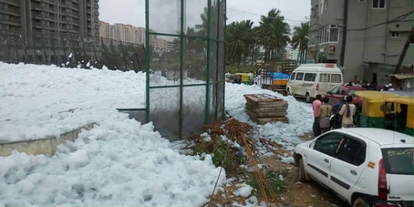 Chemical snow fall in Bengaluru post