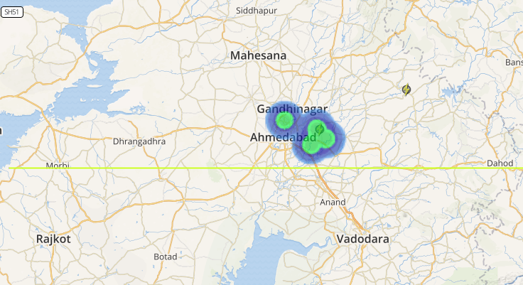 Live status of Lightning and thunderstorm across India