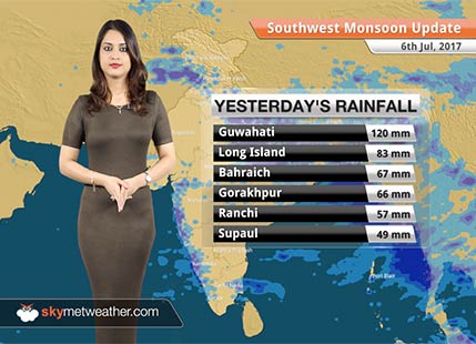 Monsoon Forecast for Jul 7, 2017: Monsoon rains in Lucknow, Delhi, Mumbai, Bengaluru