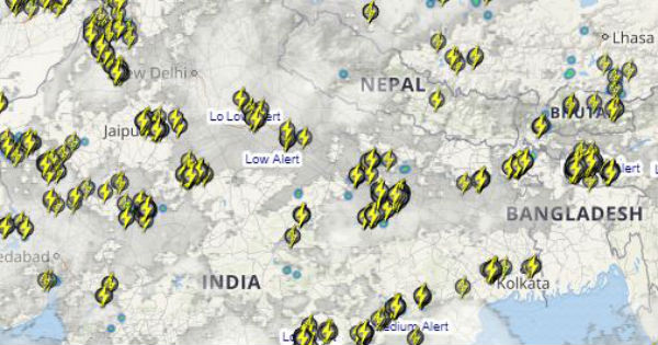 Northwest India Lightning and rain 18 july