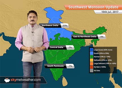 Monsoon Forecast for Jul 11, 2017: Monsoon rains in UP, Bihar, Himachal, Uttarakhand