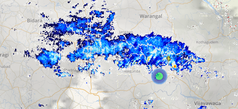 Live status of Lightning and thunderstorm across India