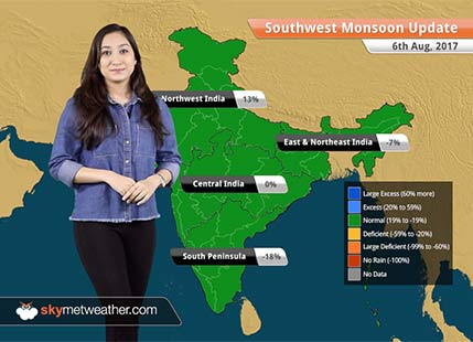 Monsoon Forecast for Aug 7, 2017: Rain in Delhi, Mumbai, Chennai, Chhattisgarh, Uttarakhand