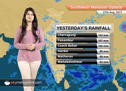 Monsoon Forecast for Aug 28, 2017: Rain in Haryana, Rajasthan, Gujarat, Uttarakhand