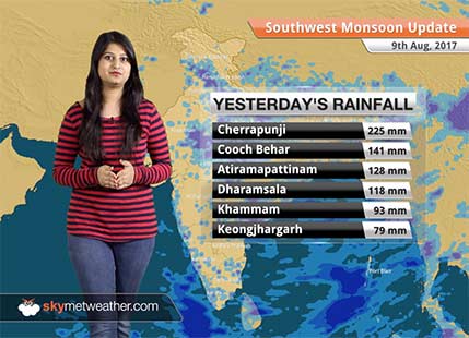 Monsoon Forecast for Aug 10, 2017: Rain in Uttar Pradesh, Bihar, Northeast India