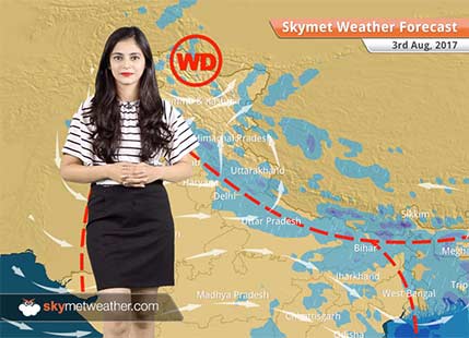 Weather Forecast for Aug 3: Rain in Punjab, Haryana, Himachal Pradesh, Uttarakhand, Uttar Pradesh, Delhi