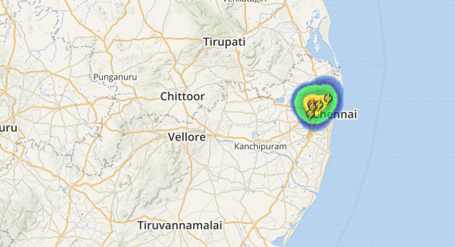 Live status of Lightning and thunderstorm across India