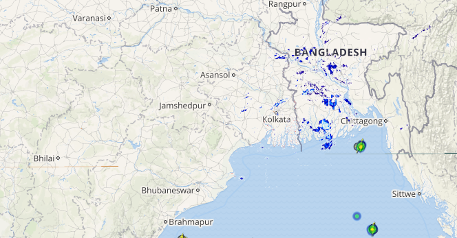 Live Lightning over parts of India