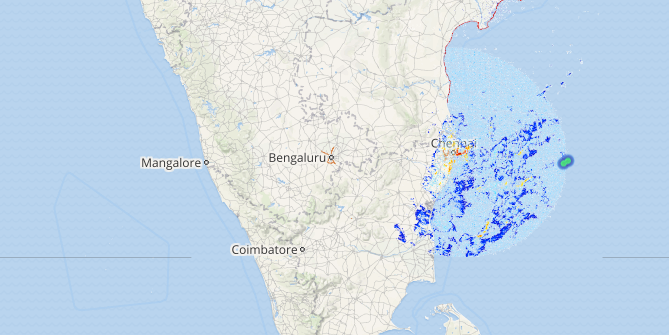 Live status of Lightning and thunderstorm across India