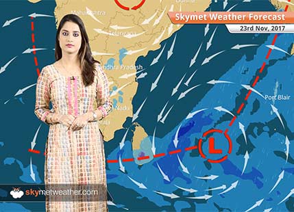 Weather Forecast for Nov 23: Rain in TN, Kerala, Minimums to remain below normal in Delhi