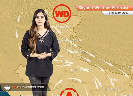 Weather Forecast for Nov 21: Snow in Kashmir, Himachal; Minimums to drop further in Delhi