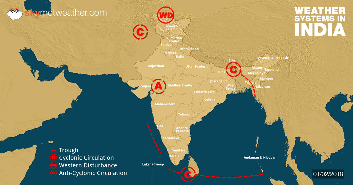 Weather Forecast for February 2 Across India | Skymet Weather Services