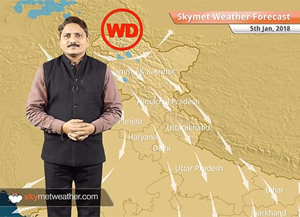 Weather Forecast for Jan 5: Rain, Snow in Kashmir, Himachal, Fog in Uttar Pradesh and Bihar