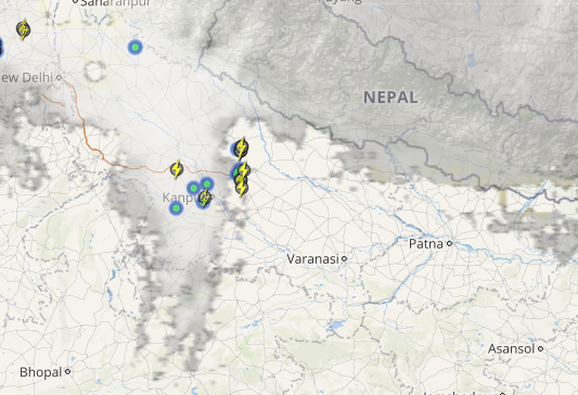 live lightning and thunderstorm status