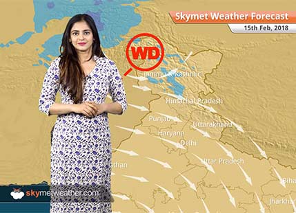 Weather Forecast for Feb 15: Rain and snow over Jammu and Kashmir, Delhi to witness a sunny day