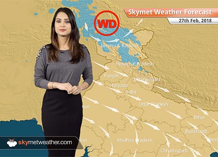 Weather Forecast for Feb 27: Snow in Kashmir, Himachal; rain in South Tamil Nadu