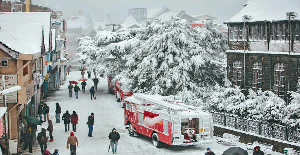 Snowfall in Dharmshala